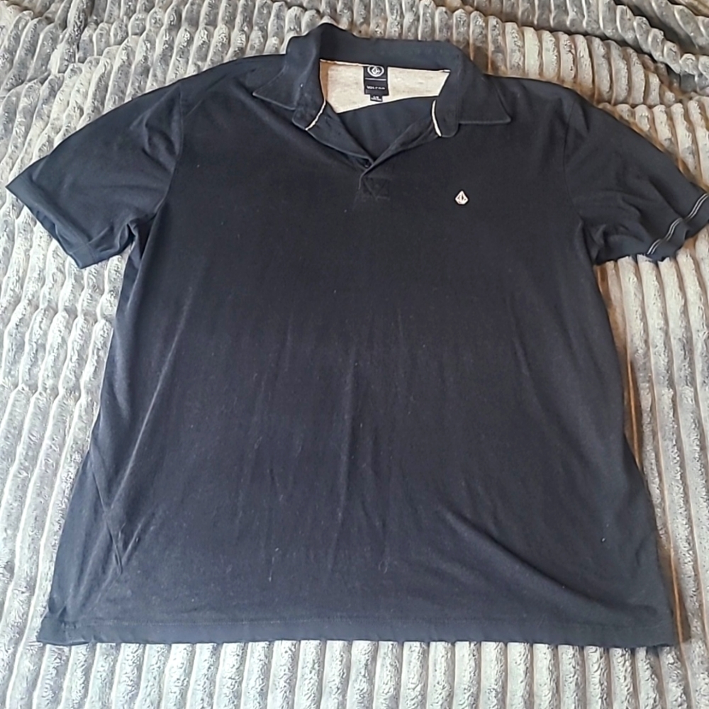 Volcom Black Polo Shirt Large